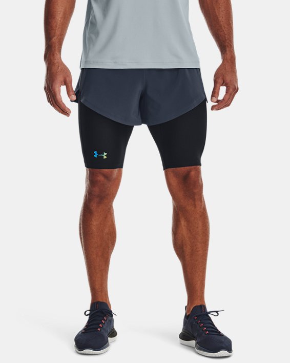 Men's UA RUSH™ SmartForm 2-in-1 Shorts, Gray, pdpMainDesktop image number 0